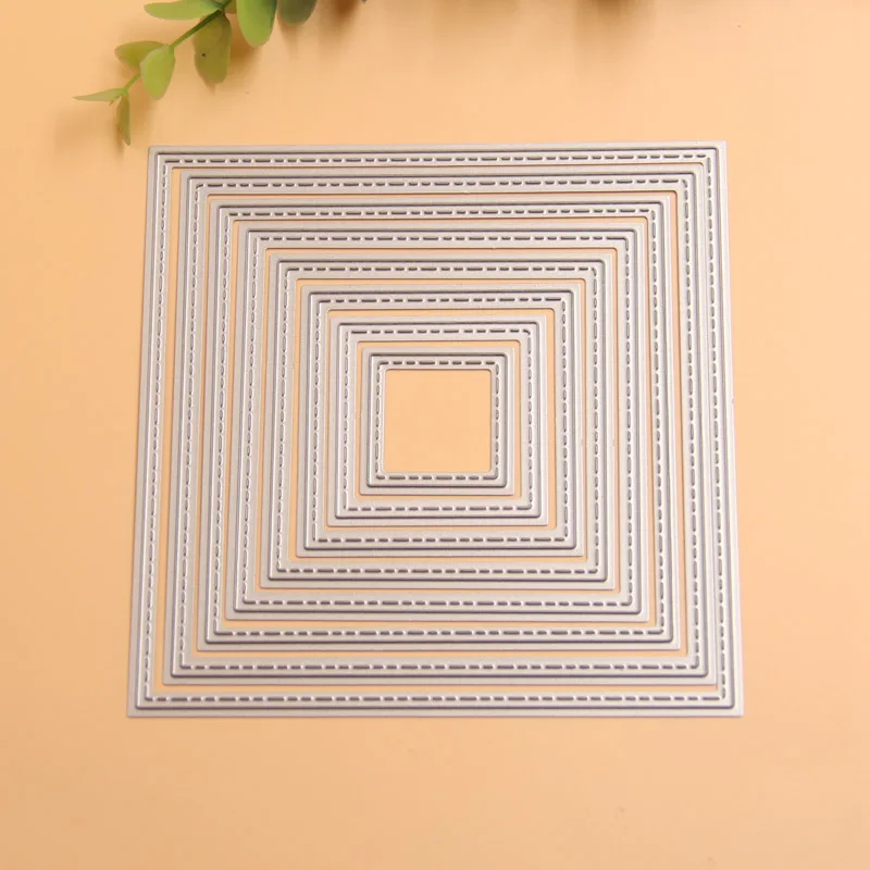 

KLJUYP Square Frames Metal Cutting Dies Stencils for DIY Scrapbooking/photo album Decorative Embossing DIY Paper Cards