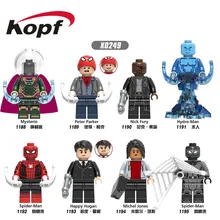 Человек-паук фильм далеко от дома Строительные блоки загадочный гидро-человек Питер Паркер Человек-паук Ника фигурки для детей игрушки X0249