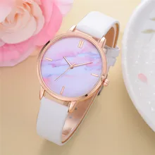 Relogio Feminino Ретро Цветной Мрамор Стиль Для женщин Кварцевые наручные часы кварцевые аналоговые Для женщин часы Повседневное женские часы продажа 5N