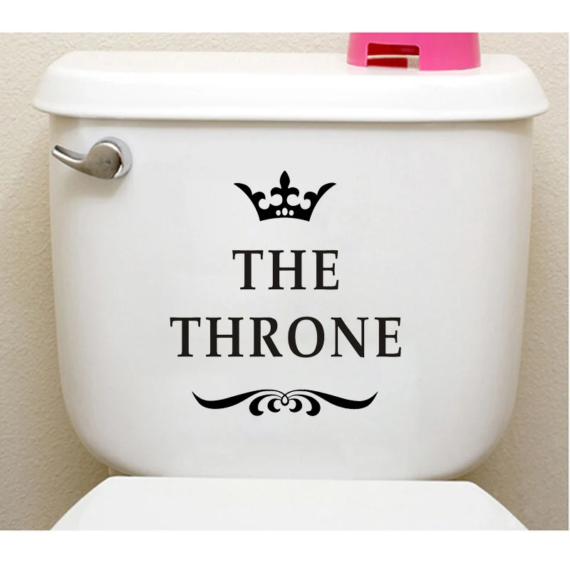 

The Throne Funny Interesting Toilet Wall Stickers Art Bathroom Home Decoration Accessorie 20 Choose Color
