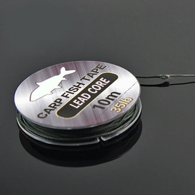 10m/reel 25LB 35LB 45LB Green Color Lead Core Rig Lines Coarse Carp