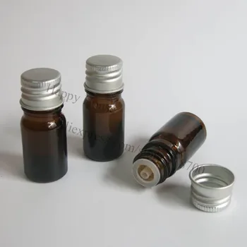 

500 x 5ml Brwon Glass Essential Oil Bottle With Aluminum Lids,Small Amber Glass Container. Cosmetic Container