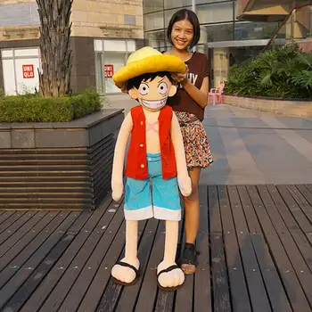 

cartoon toy largest 150cm Luffy monkey toy plush toy,throw pillow birthday gift h1133
