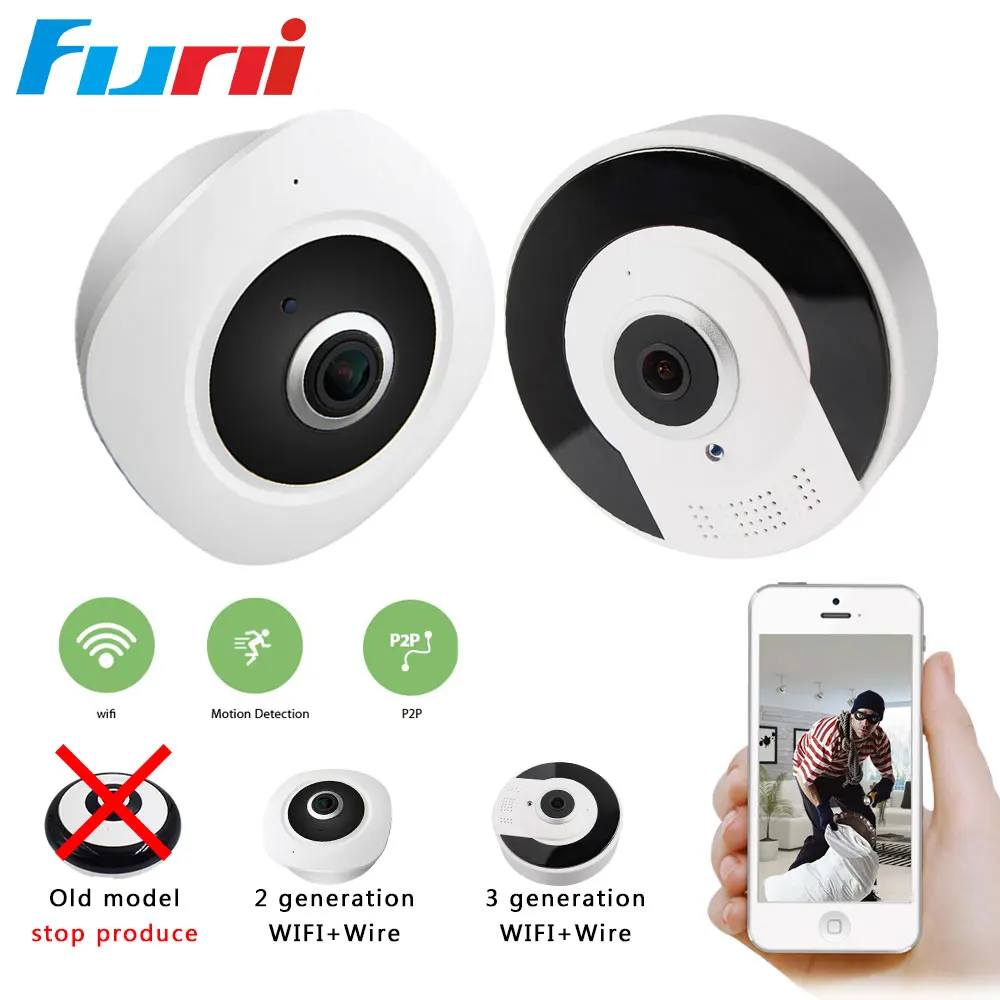 Funi VRC3601 Mini Wifi IP Camera 360 Degree Camera IP 3MP Fisheye Panoramic 960P WIFI PTZ IP Cam Wireless Video Camera camera : image Funi VRC3601 Mini Wifi IP Camera 360 Degree Camera IP 3MP Fisheye Panoramic 960P WIFI PTZ IP Cam Wireless Video Camera camera
