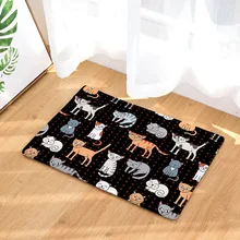 CAMMITEVER Cartoom Cat Добро пожаловать коврик на порог коврик у входной двери с животным принтом Противоскользящий коврик для пола коврики прикольные на заказ спереди