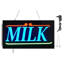 NEW Milk LED Shop Open Signs Business LED OPEN SIGN Animated Motion DISPLAY +On/Off Switch Bright Light neon
