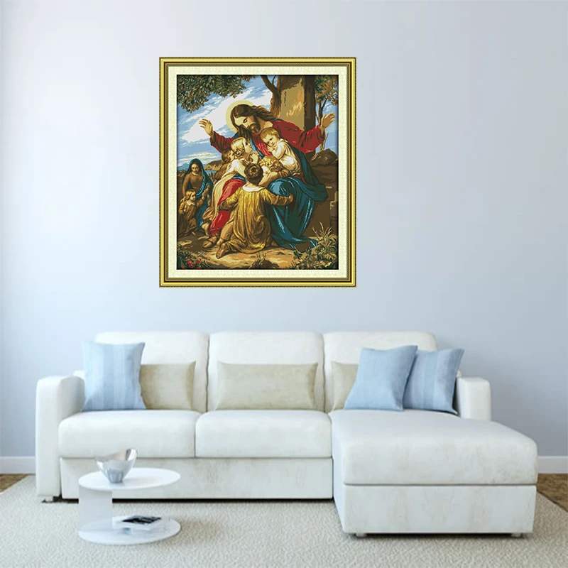 Набор для вышивки крестиком спасательный Иисус 11CT 14CT|cross stitch kits|14ct cross kitsstitching kit |