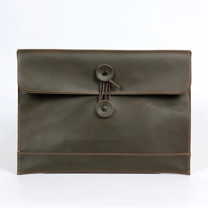 

Thin Envelope Carpeta Dura A4 Business Cow Leather Briefcase Data File Office Collection Conference Negotiation Portfolio Maleta