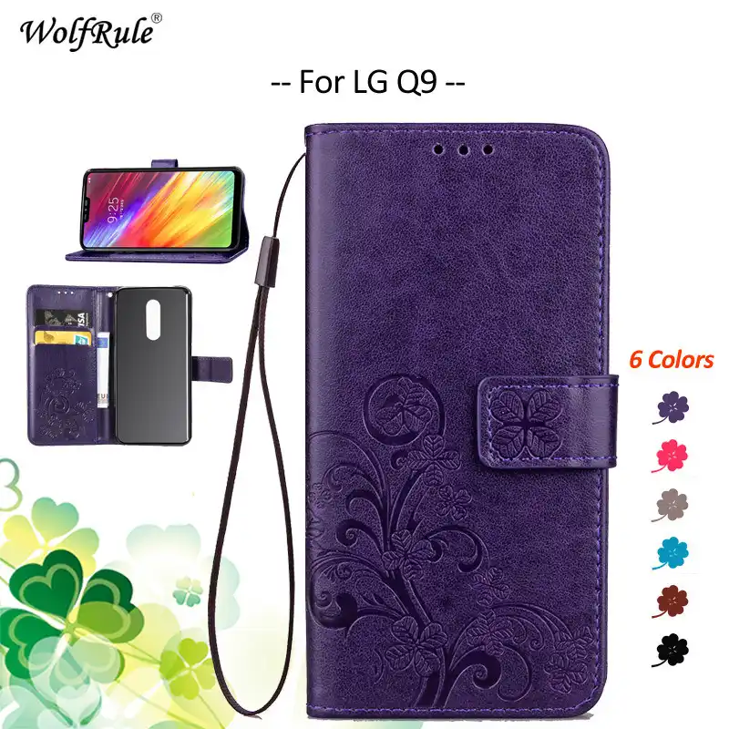 Чехол для LG Q9 чехол WolfRule Флип PU держатель карт кошелек бампер Защитная сумка