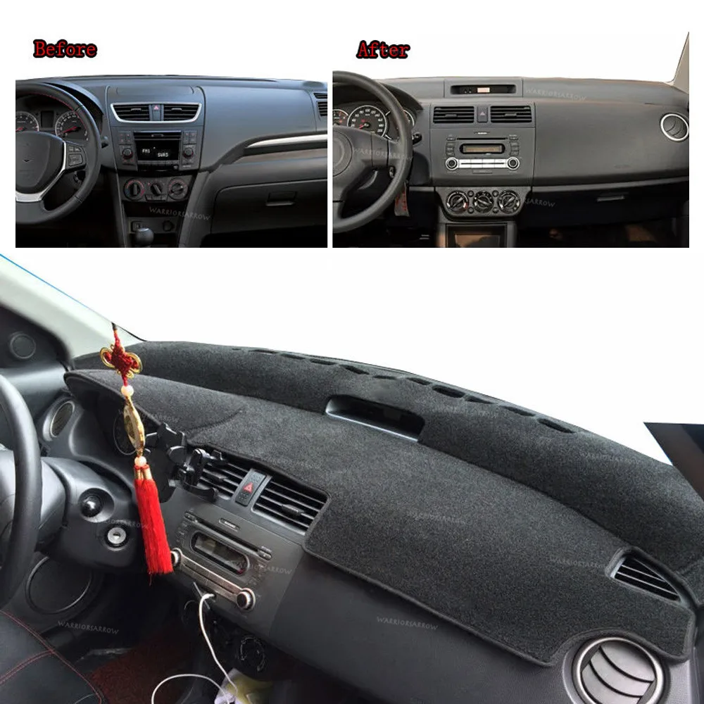 Для Suzuki Swift 2005 2006 2007 2008 2009 2010 для леворульных автомобилей черный приборной панели крышки Dashmat Даш Мат Pad козырек от солнца приборная панель ковровые покрытия