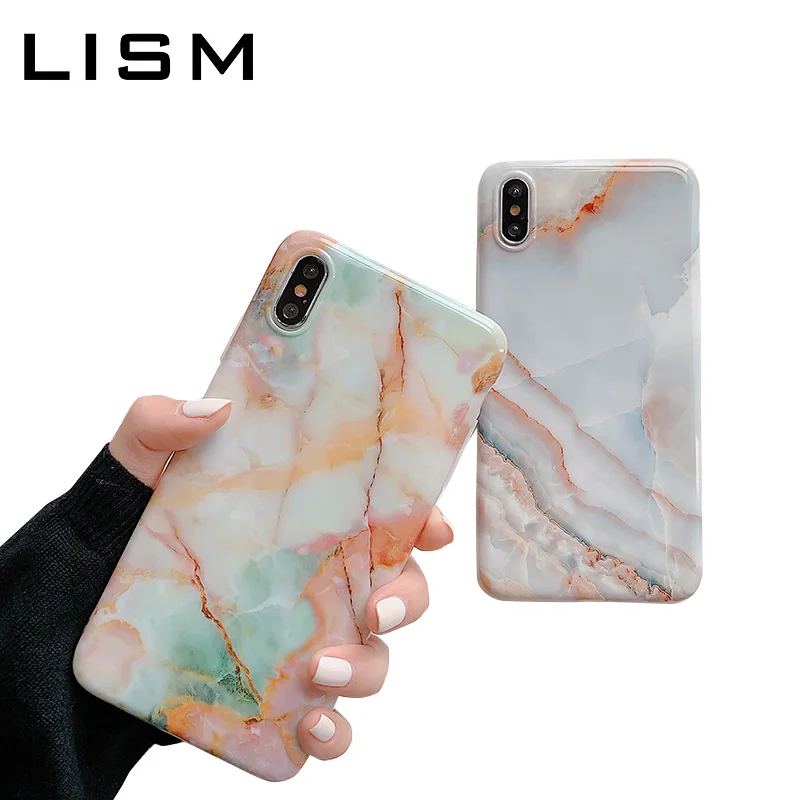 

Classical marble Phone Case For iPhone 7 Plus XS Max XR 11Promax soft Cases For iPhone X 8 7 Plus TPU Cover with Jade pattern