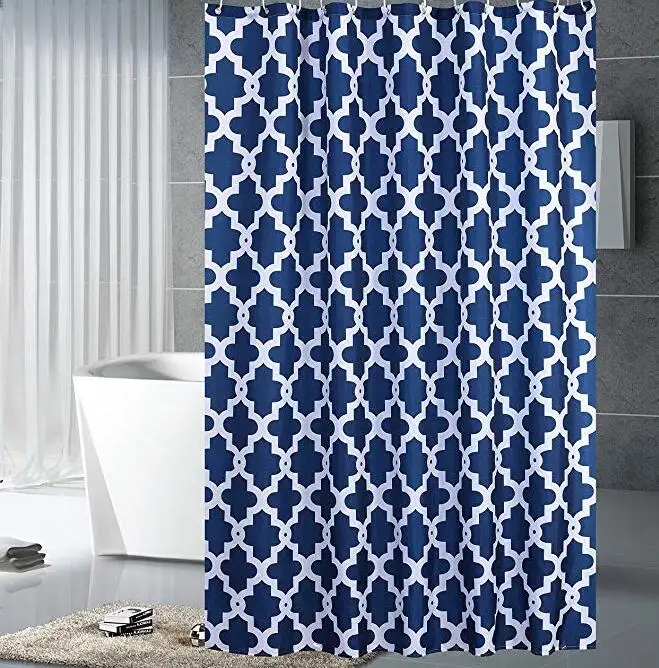 CLPAIZI водонепроницаемый плесени геометрический узор занавеска для душа синий дом-отель ванная комната украшение занавеска для душа D30 - Цвет: Blue