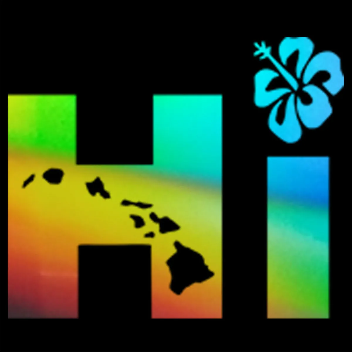 Car Stickers Hawaiian HI Flower Glass Wall Laptop Truck Door Vinyl PC Decal Gift Decor DIY | Автомобили и мотоциклы