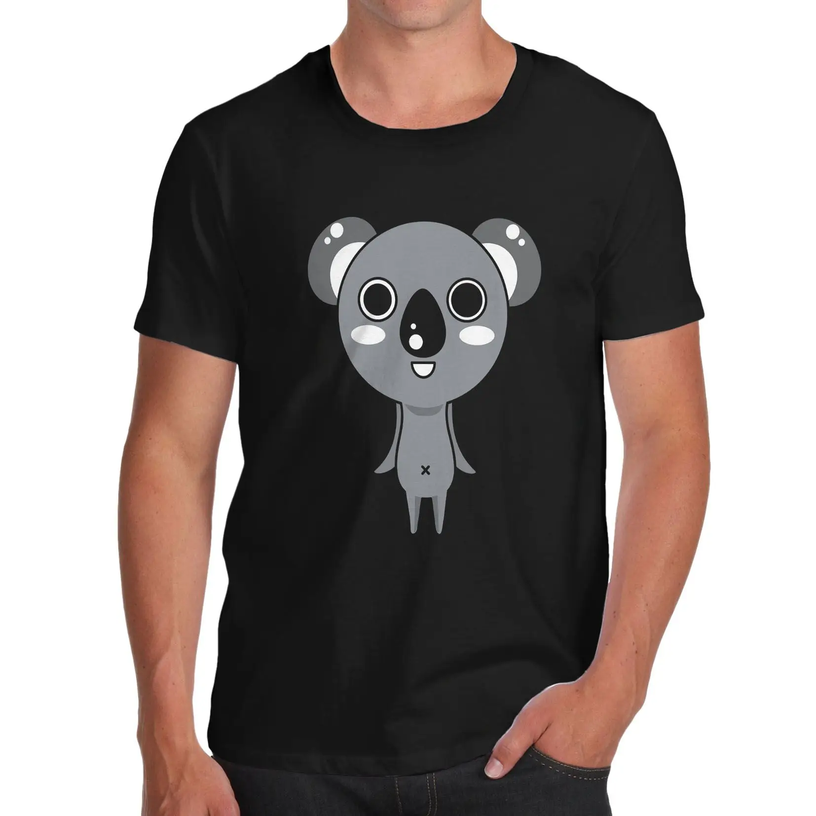 Men's Cute Koala Funny Animal T-Shirt Cartoon t shirt men Unisex New Fashion tshirt Loose Size top ajax 2018 funny shirts | Мужская