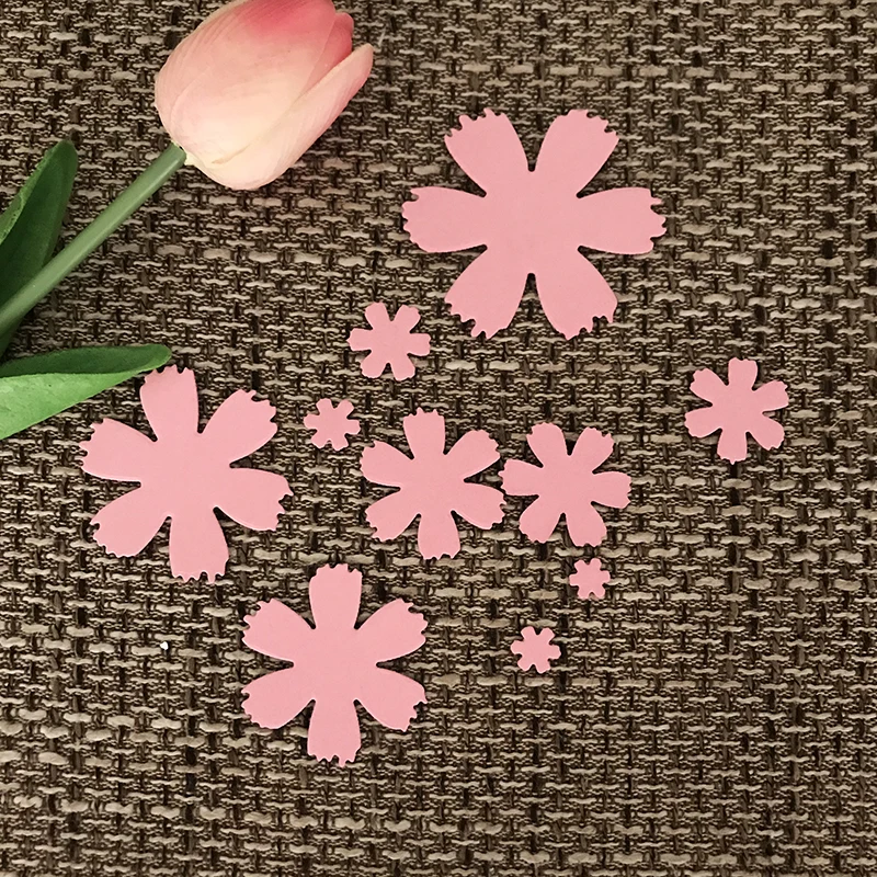 

JC 10pcs Flowers Metal Cutting Dies for Scrapbooking Stencil DIY Album Embossing Folder Cards Make Photo Template Background Die