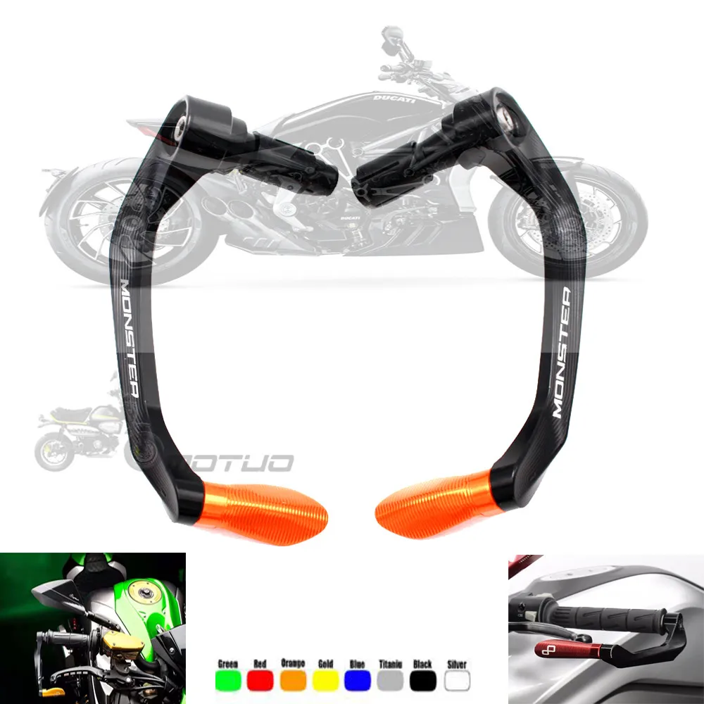 

CNC Aluminum Universal 7/8" 22mm Motorcycle Handlebar Brake Clutch Levers Protector For Ducati Monster 1100 600 400 620 695