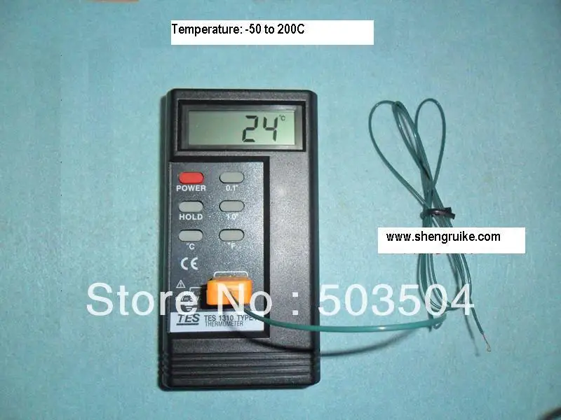 

TES1310 digital thermometer for K Type thermocouple not including battery