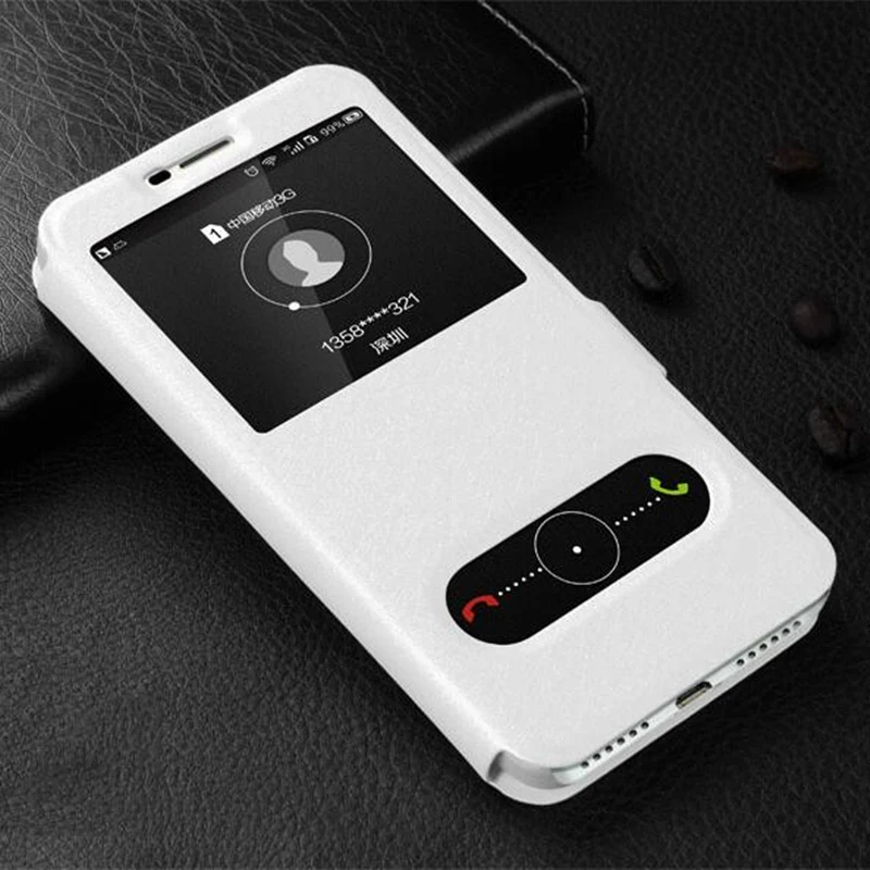 Для Huawei Y3 2017 Чехол Флип 5 0 роскошный чехол с окошком быстрого просмотра для из