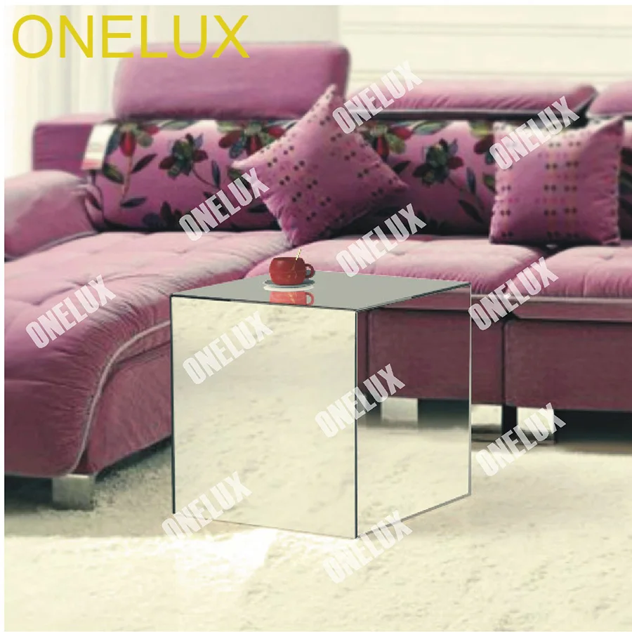 معكوسة صندوق أكرليك الناهض التمثال مكعب ، مرآة وسيت القهوة/الجانب/نهاية/أريكة الجدول/Nightstand-5 الوجهين