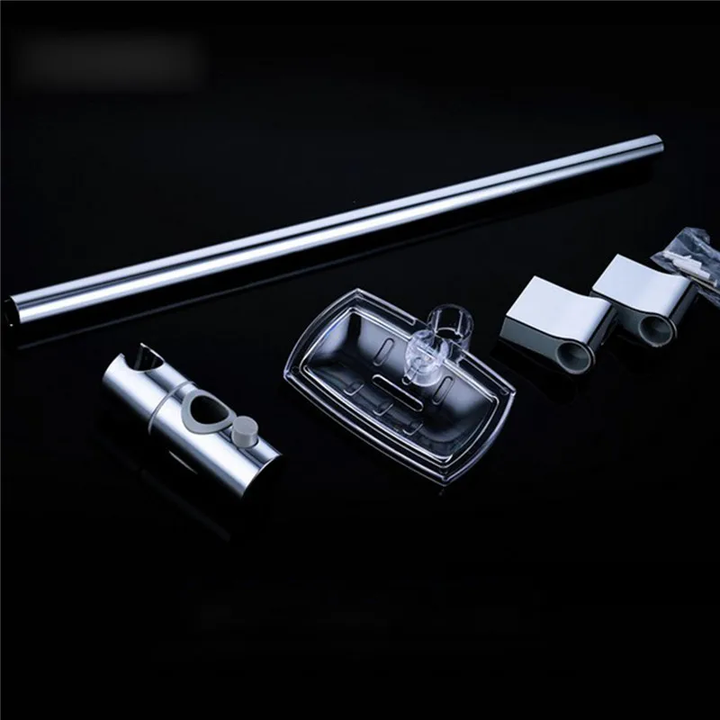

RLHQG Stainless Steel Shower Rod With Soap Dish Lifter Stainless Steel Pipe ABS Lifting Frame Adjustable Head Holder