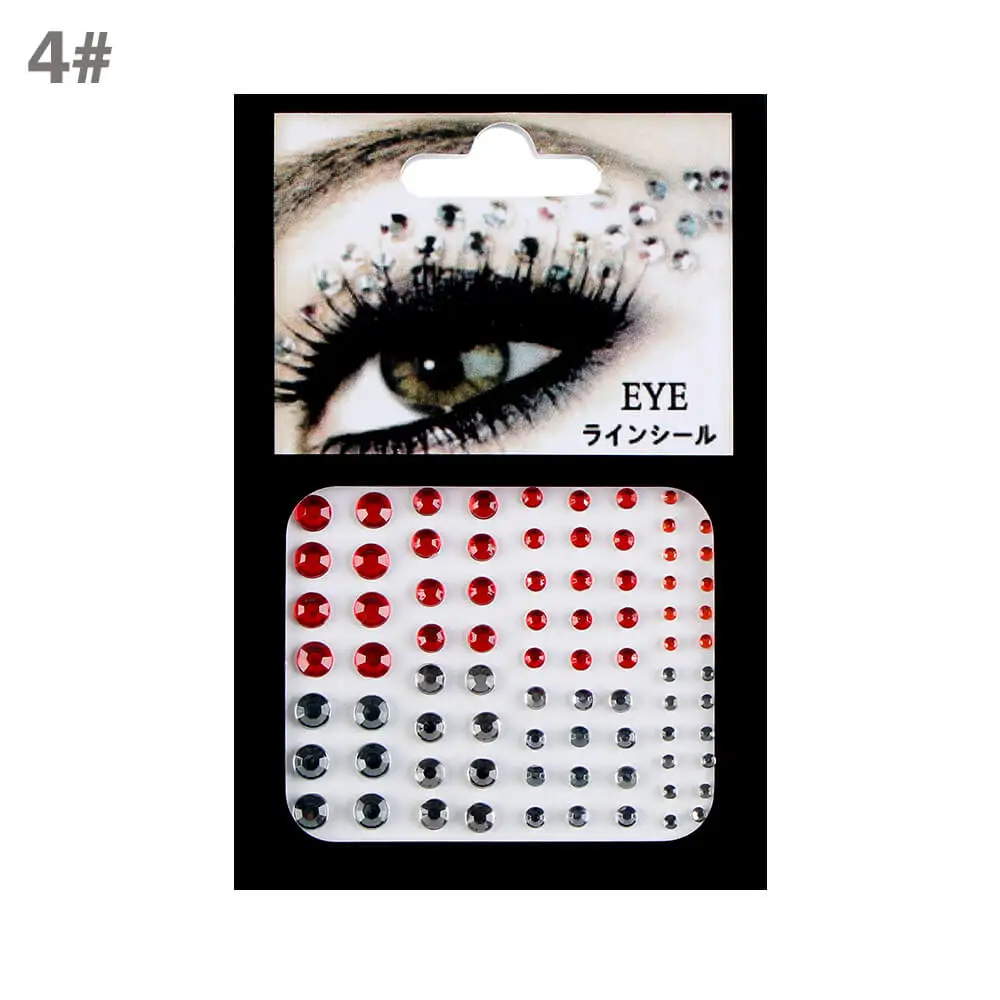 3D Diamond Temporary Tattoo Makeup Face Adhesive Sticker Jewel Eyes Makeup Glitter Crystal Eyes Sticker Face Body Jewelry Decor - Цвет: 4