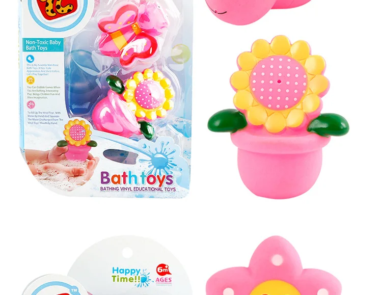 Нетоксичные детские игрушки для купания, плавательный бассейн, детские игрушки, брызги воды, красочная рыба, лодка, сад, мягкие резиновые