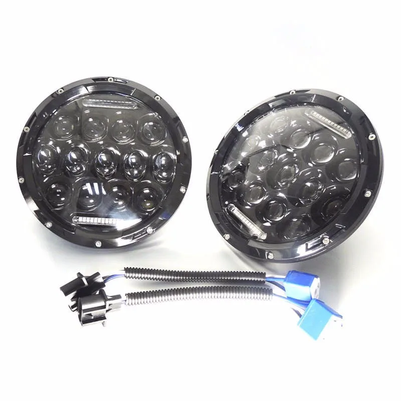 7inch Round LED Headlight Light Lamp Hummer Jeep Wrangler CJ TJ JK Harley fbgf