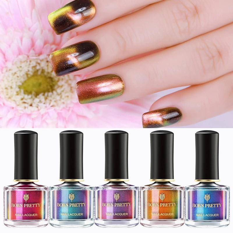 

BORN PRETTY Chameleon 3D Magnetic Nail Polish Aurora Nails Series Nail Art Polish Nails Varnish Black Base Needed