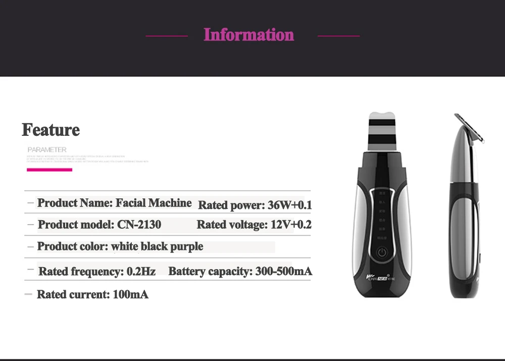 Ultra-sônico do Purificador da Pele do Íon Remoção do Cravo Máquina da Pele Galvânico Microcurrent Facial Whiting Face Lift Tonificação Spa 14 High Quality Beleza e saúde