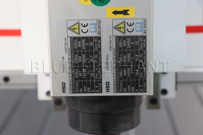 hsd spindle 7kw of 1325 wood working cnc machinery with 7kw hsd spindle