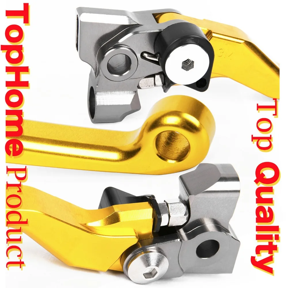 Горячая одна пара CNC Pivot Dirttbike сцепные рычаги золотого цвета для Suzuki RMZ250 2005 2006|lever