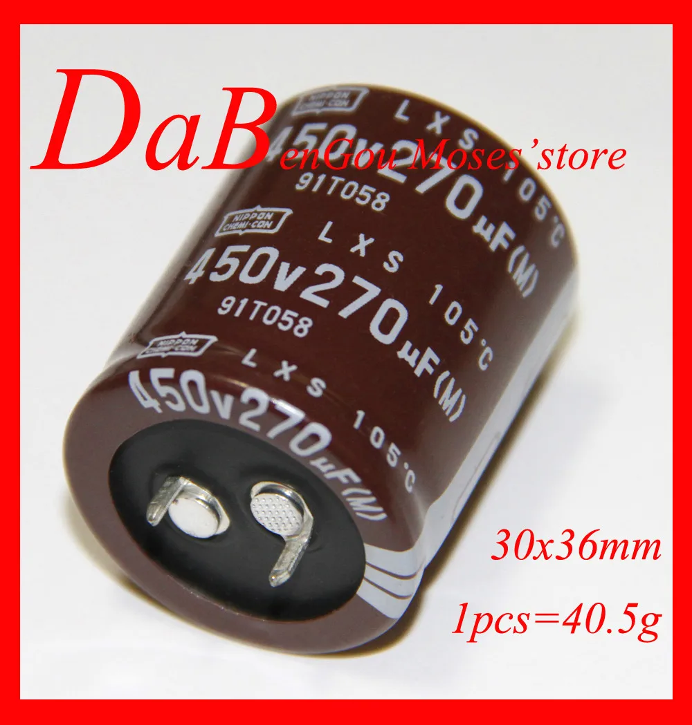 

450v 270uf 100% Original NI-PPON CHEMI-CON NCC Electrolytic Capacitance Capacitor Radial 30x35mm
