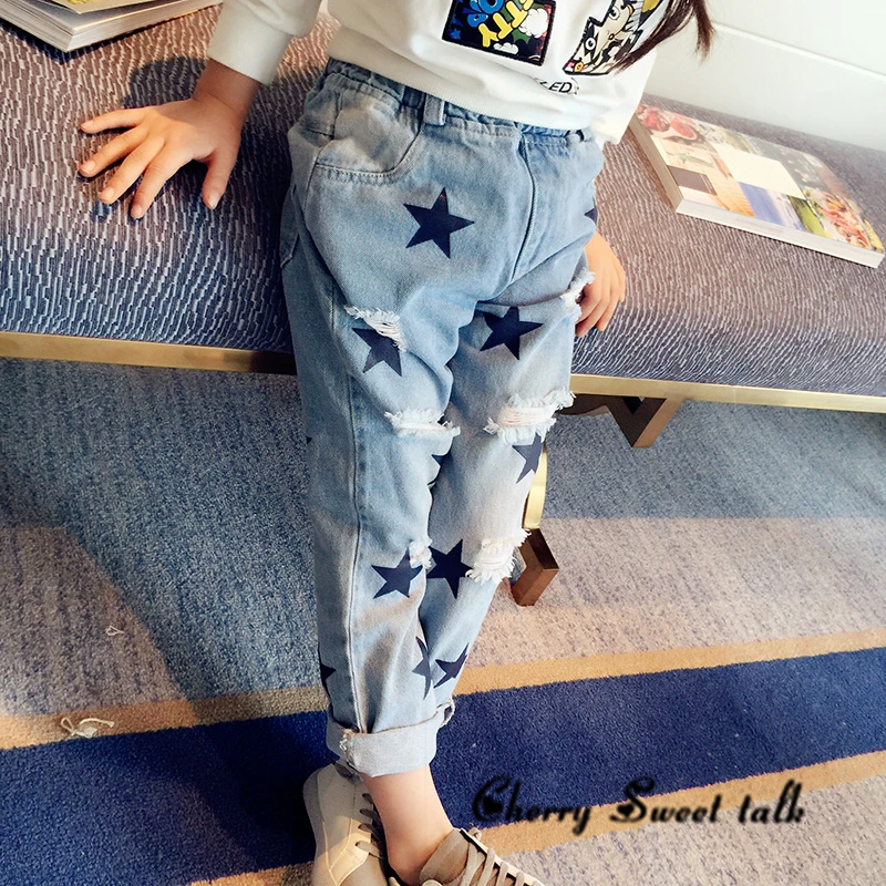 2017-children-s-clothing-stars-holes-girls-pants-Spring-and-Autumn-children-jeans (1)