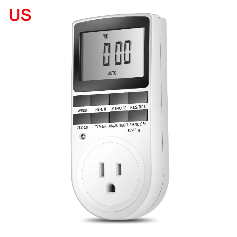 

Digital Socket Power Meter Timer 120V/60Hz Kicthen Timer LCD Big Screen Plug with 3-Prong Switch 15A/1800W Power Meter US