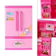 Lovely Children Girls Toy Refrigerator Kitchen Pretend Play Educational Toy House Toys Brinquedos Good Packing Pink