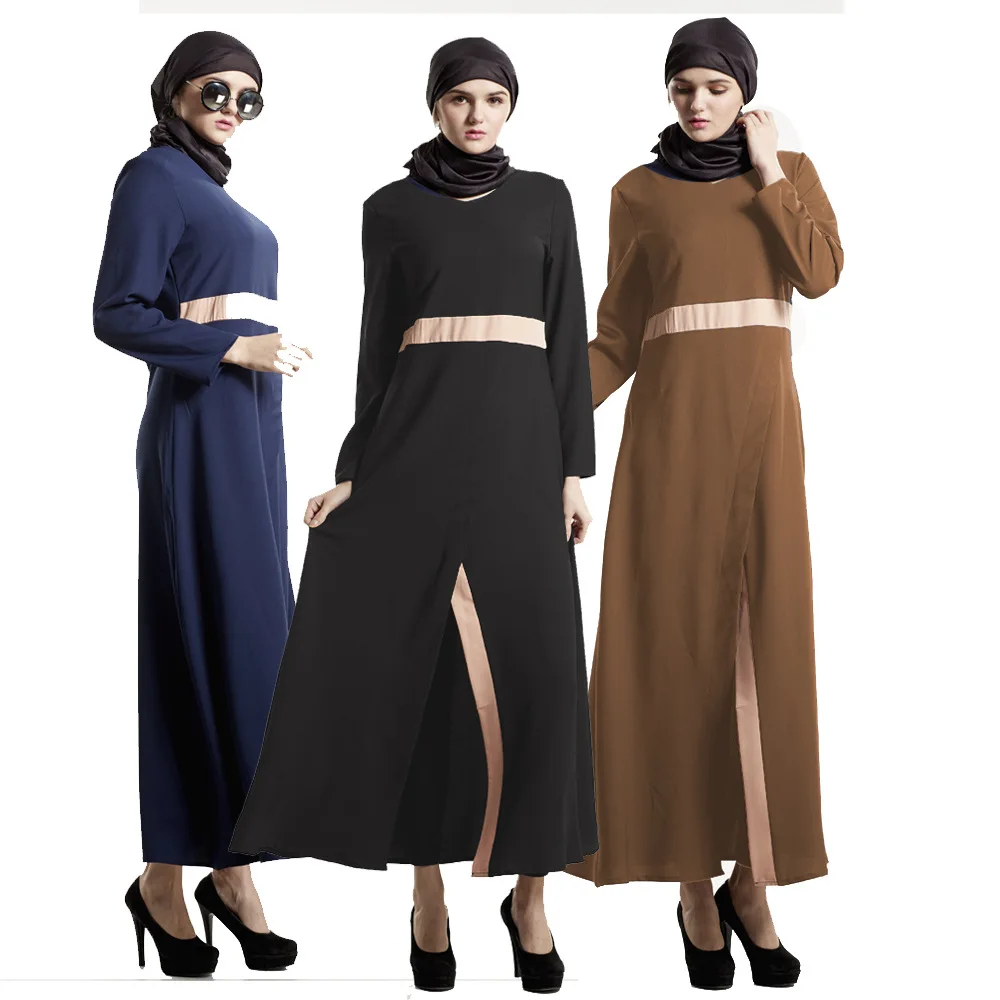 Новое поступление Специальное предложение мусульманских женское платье Цвет Женская Мода Broadcloth аппликации джильбаб для взрослых и Абая