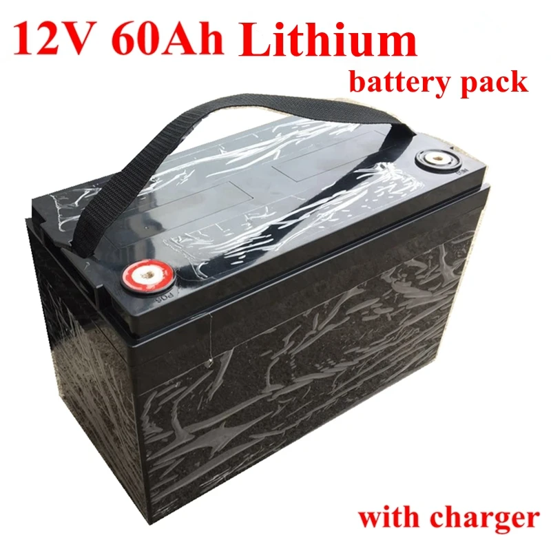 

12V 60AH Lithium Battery Pack with BMS for Golf Carts Campers Power Supply EV Solar Storage Motorhomes Li-ion 60Ah + 5A Charger