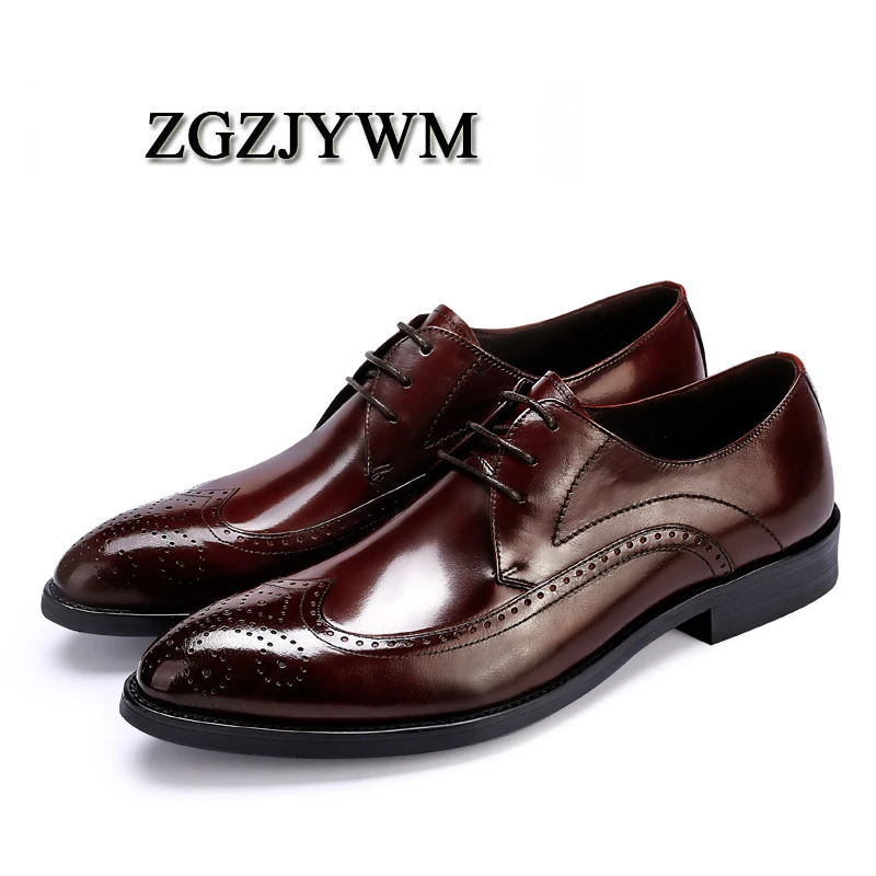 Lace Dedo vermelho Genuíno Zgzjywm Sapatos Vestido Oxfords Apontado café up Clássico Esculpida red Couro Casamento Novo Respirável Negócios Black Preto CqxqwgpZX