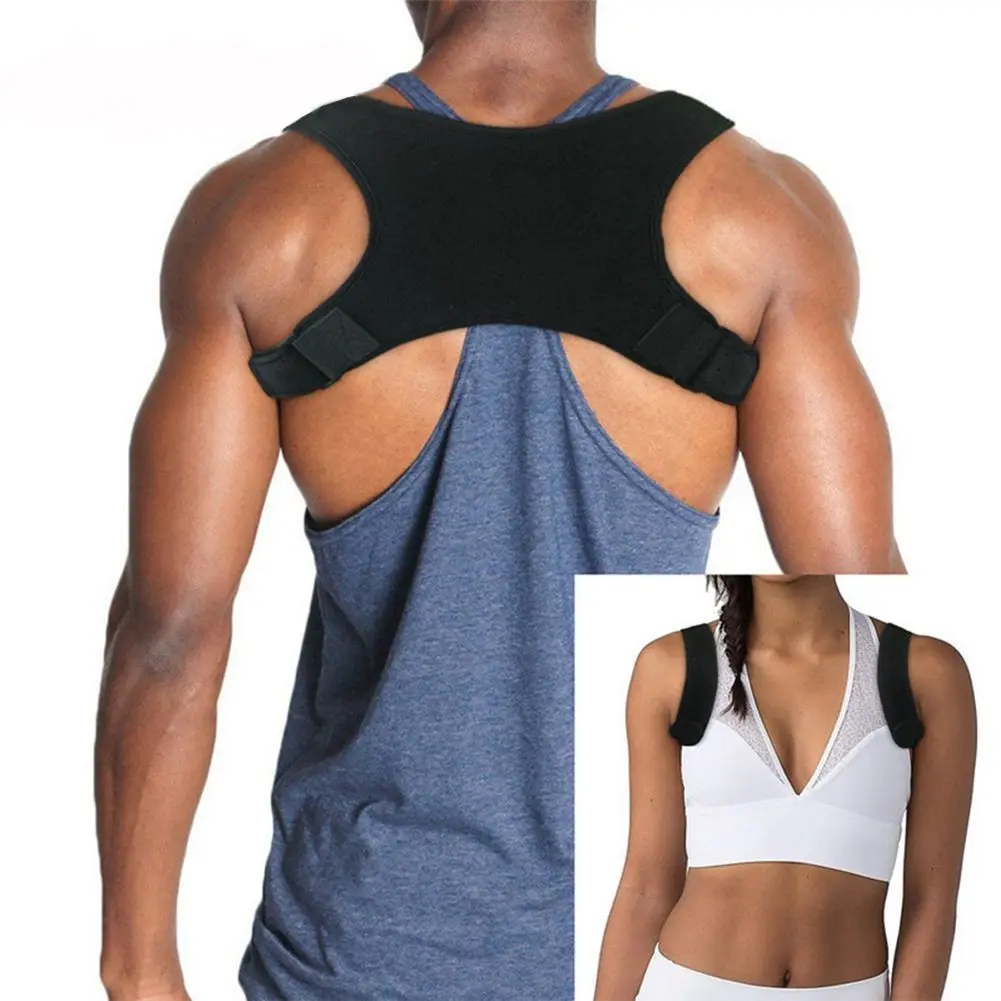 Для взрослых и подростков Корректор осанки плечевой пояс поддержки Для мужчин моделирующий корсет из искусственной кожи регулируемый