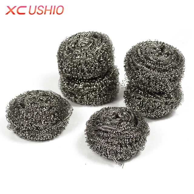 6pcs/lot Steel Wool Ball Set Kitchen Dish Bowl Cleaning Tools Tableware