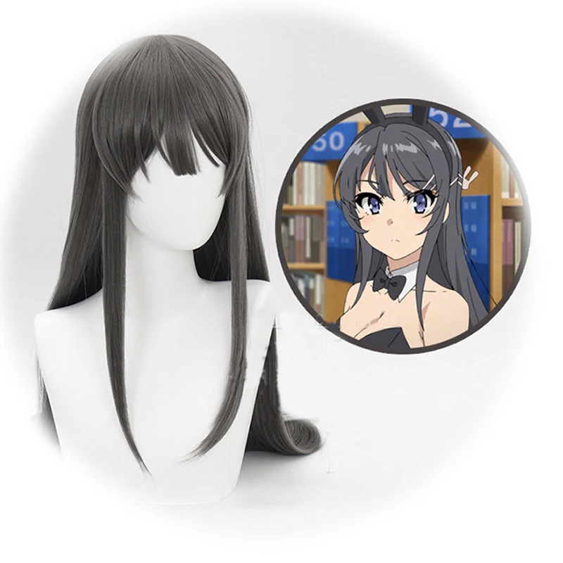 ROLECOS Mai Sakurajima Косплей волосы Аниме Seishun Buta Yarou wa Bunny Girl Senpai no Yume wo Minai косплей длинные волосы головные уборы