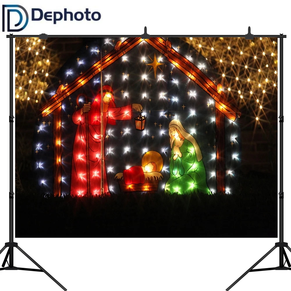 

Dephoto Christian Jesus Nativity Scene Baby Christmas Photography Backgrounds Customized Photographic Backdrops For Photo Studio