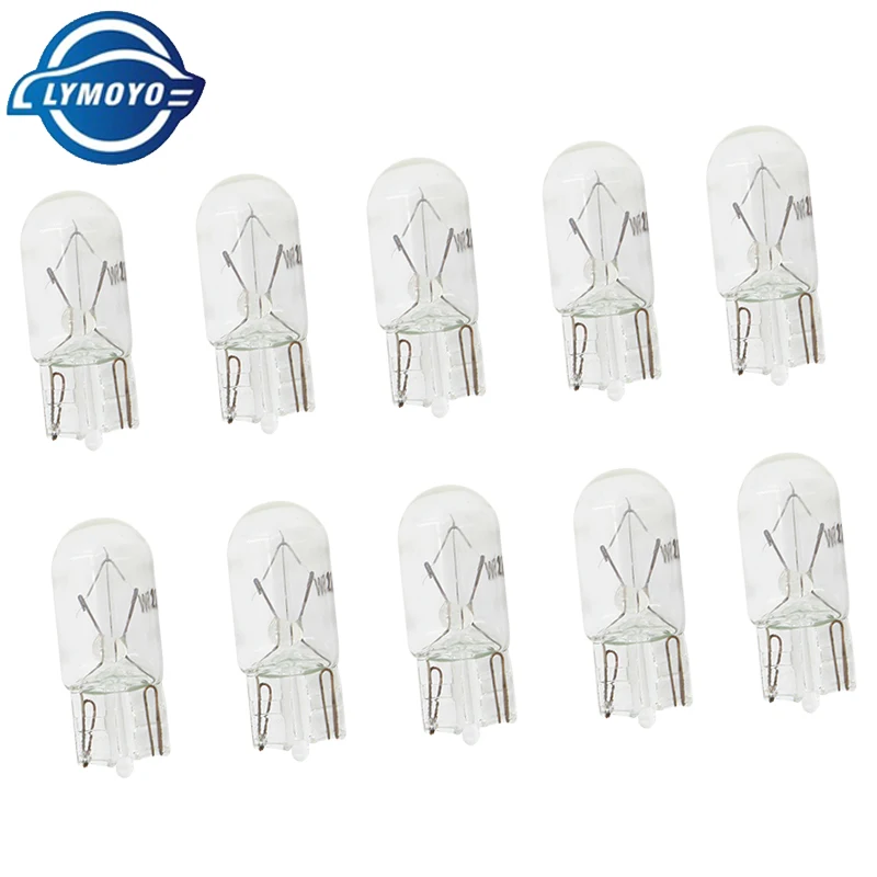 

10 Pcs/Lot T10 Xexon Clear 501 194 W5W T10 White/Amber 12V 5W reading lights license palte lamp Auto bulb W2.1x9.5d warm white