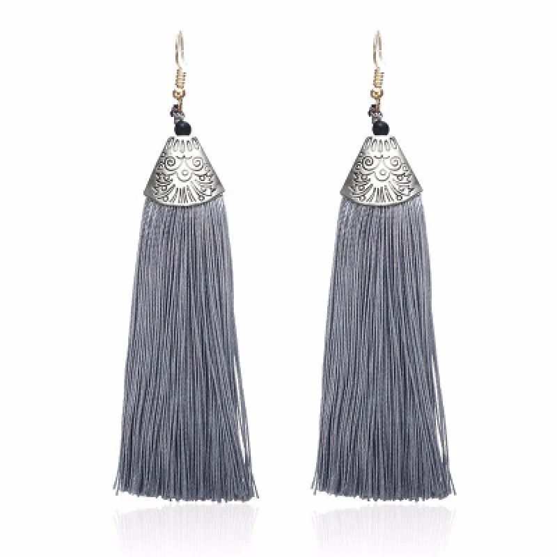 Vintage Tassel Earrings Women Fashion Brand Jewelry Geometric Mix Color Simple Dangle Drop Earrings Fashion Jewelry QianBei dangle earrings drop earrings geometric earrings