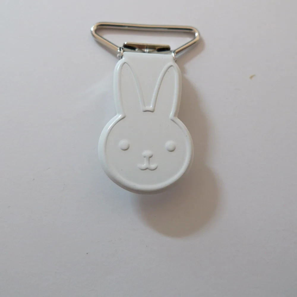 

25pcs 1'' 25mm #2 WHITE COLOR Rabbit Bunny Shape Suspender Clips