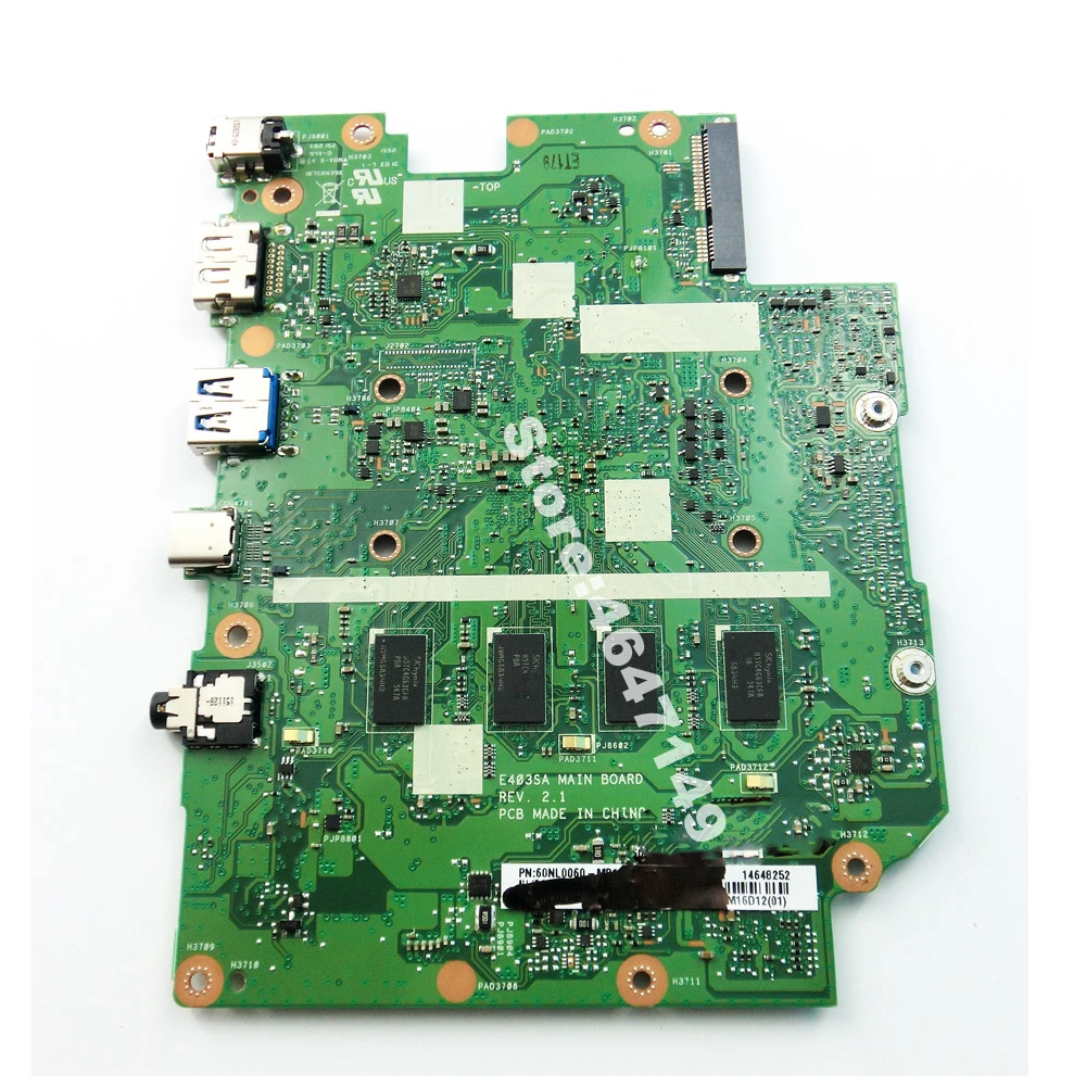  E403SA MAIN_BD._4G/N3700U Quad Core Prozessor EMMC 128G SSD Mainboard Für ASUS E403S E403SA Laptop 