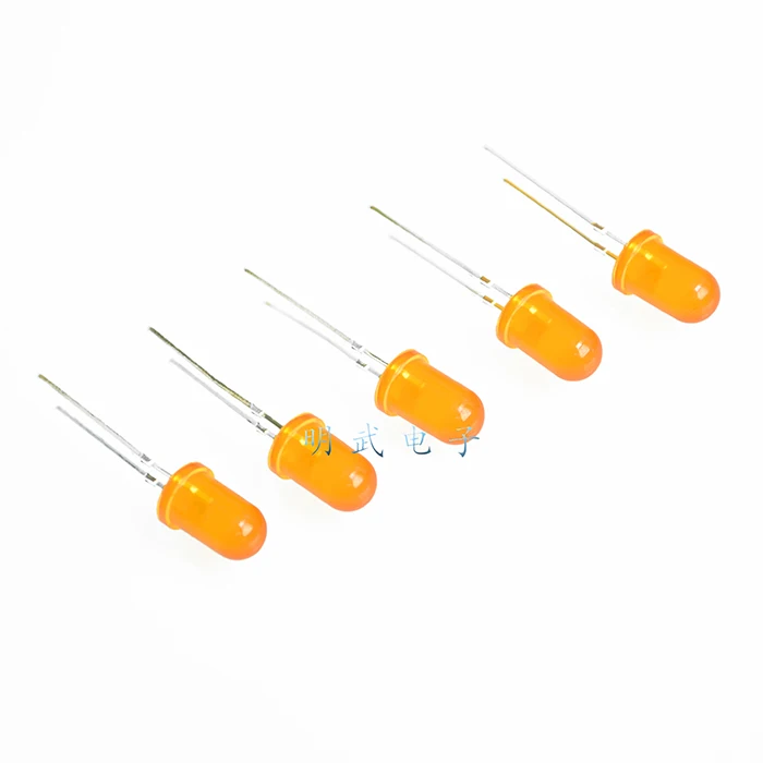 

5mm LED Orange Diffused Round Light-Emitting Diodes Lamp Bead DIP Plug-in Through Hole Bulb Wide Angle 5 mm 1000 pcs /lot
