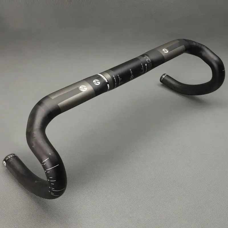 

TOSEEK Full Carbon Fiber 31.8mm Bicycle Handlebar UD Cyclocross Handle Bar Road Bike Bent Bar Drop Handlebar 400/420/440mm