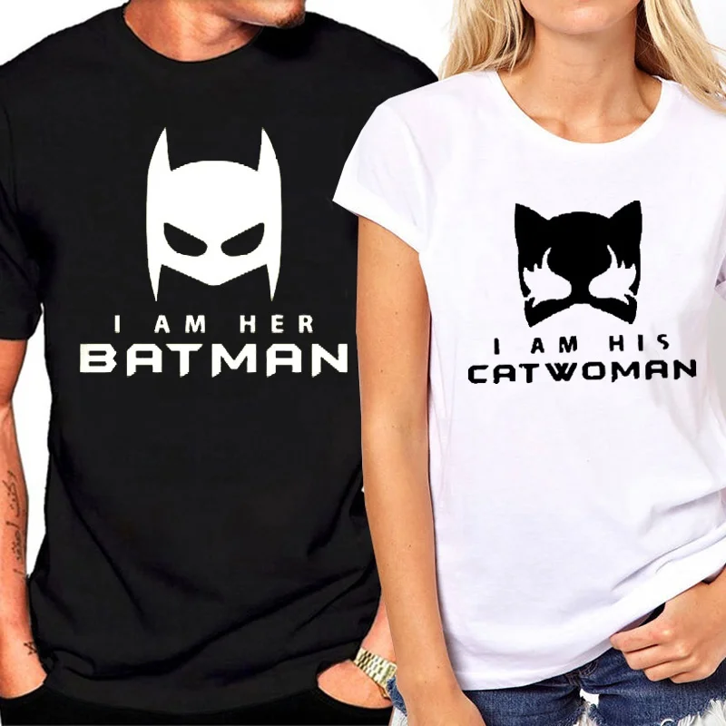 Batman and Catwoman Couples Shirts Matching T shirts for