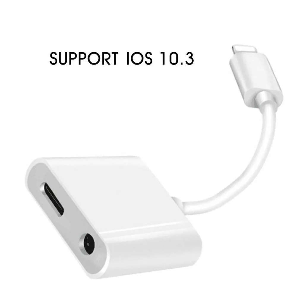imágenes para 2 en 1 Iluminación Del Adaptador Del Divisor de 3.5mm Para Auriculares Auriculares Jack Aux Audio y Carga Para el iphone 7 Plus SOPORTE iOS 10.3 imágenes para 2 en 1 Iluminación Del Adaptador Del Divisor de 3.5mm Para Auriculares Auriculares Jack Aux Audio y Carga Para el iphone 7 Plus SOPORTE iOS 10.3